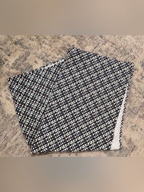 Coolibar Navy, White & Mint Geometric Print Scarf